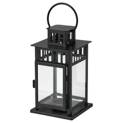 IKEA BORRBY  (ИКЕА БОРРБЙ)  -  Лампион - для дома и улицы черный 28 см