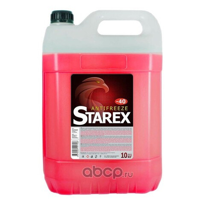 Антифриз STAREX Antifreeze G12+ готовый -40 красный 10 кг 700620