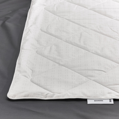 Полутороспальное одеяло IKEA MJUKDAN (МЮКДОН), Стеганое, Всесезонное, Белый, 150х200 см