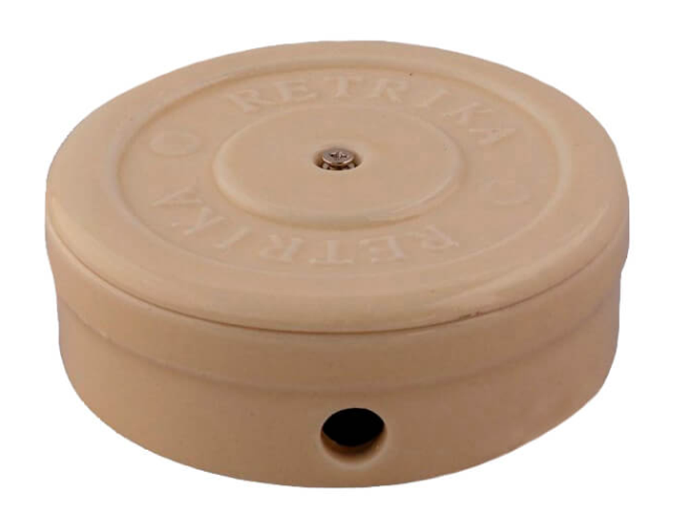 Распаечная коробка D95, Слоновая Кость, Retrika RR-09025 / Ø 90 мм