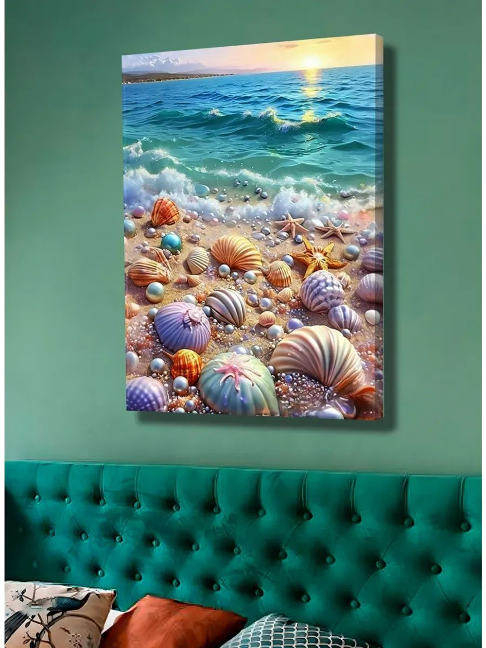 Картина "Лунный свет на воде", для интерьера 30х40см 1шт.