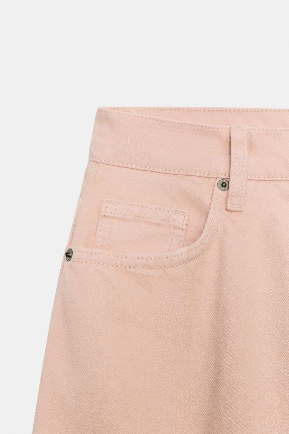 ZARA ДЖИНСЫ ZW COLLECTION BARREL ПЭЧВОРК СО СРЕДНЕЙ ПОСАДКОЙ, РОЗОВЫЙ
