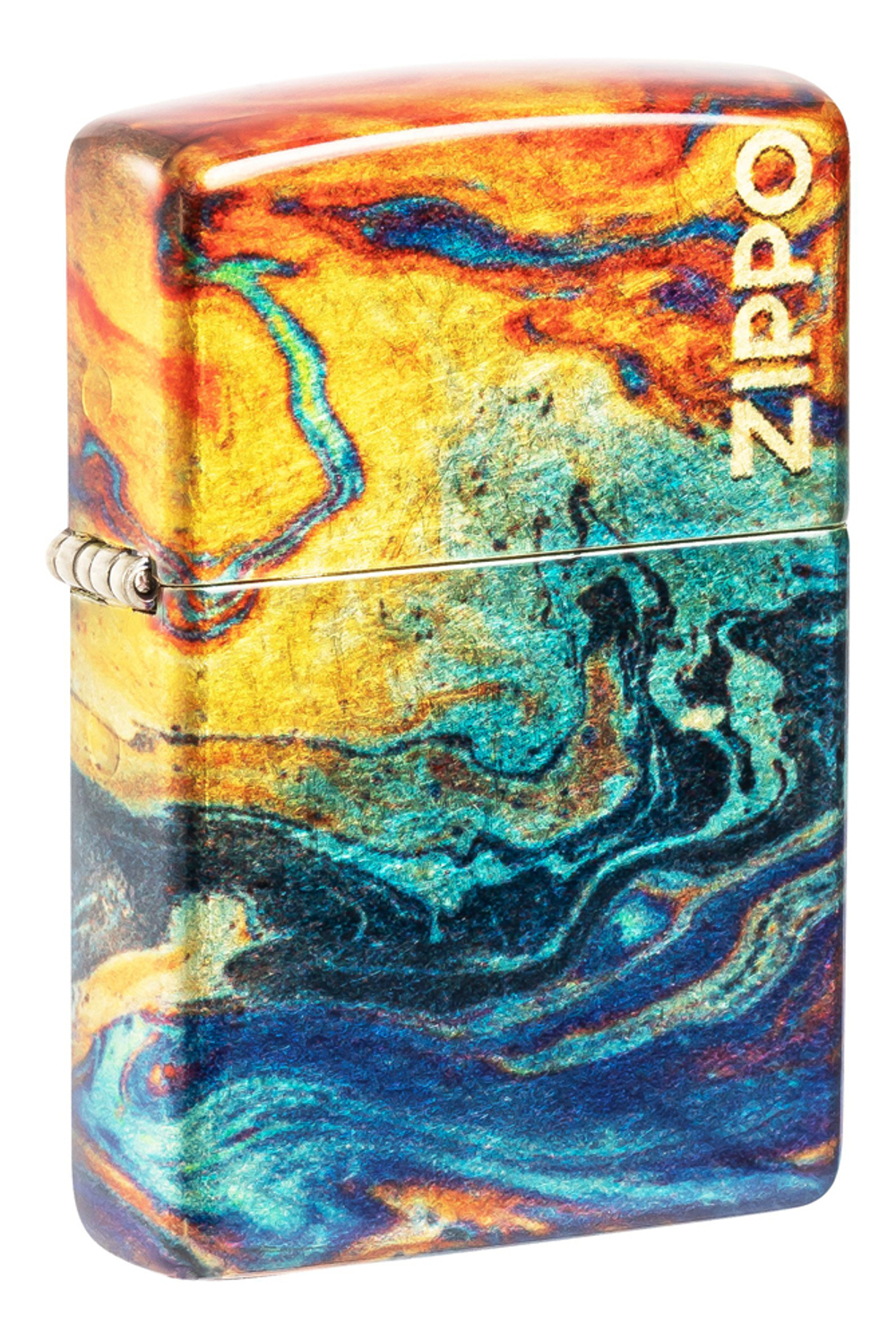 48778 Зажигалка ZIPPO Classic 540 Tumbled Brass, латунь/сталь, разноцветная, 38x13x57 мм