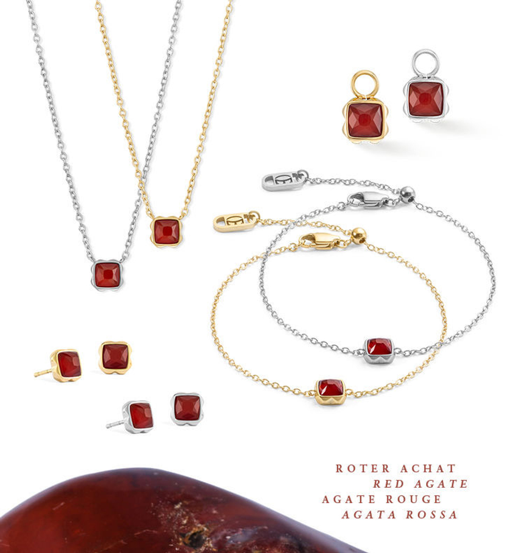 Серьги Coeur de Lion Red agate (January) 1301/21-0300