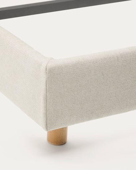 Кровать Valma La Forma из жемчужного шенилла со съемным чехлом для матраса 160 x 200 см