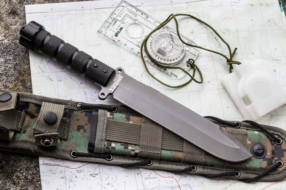 Нож выживания Survivalist X D2 Gray Titanium