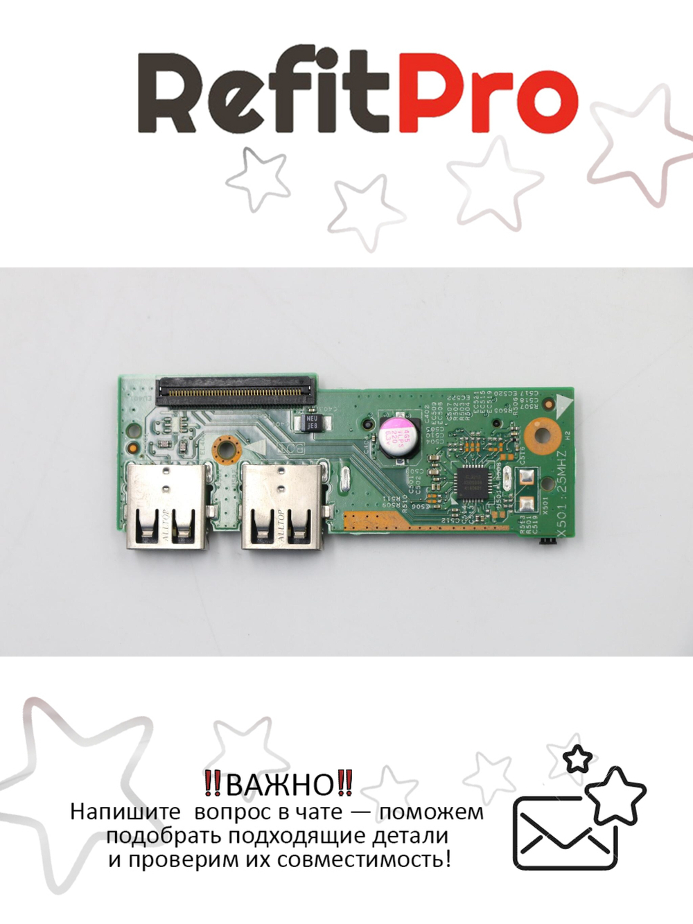 Плата USB, Card reader (sub board) для ноутбка Lenovo Flex2-15 (5C50F76764), оригинал