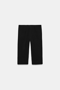 ZARA БРЮКИ КАПРИ - ZW COLLECTION, ЧЕРНЫЙ