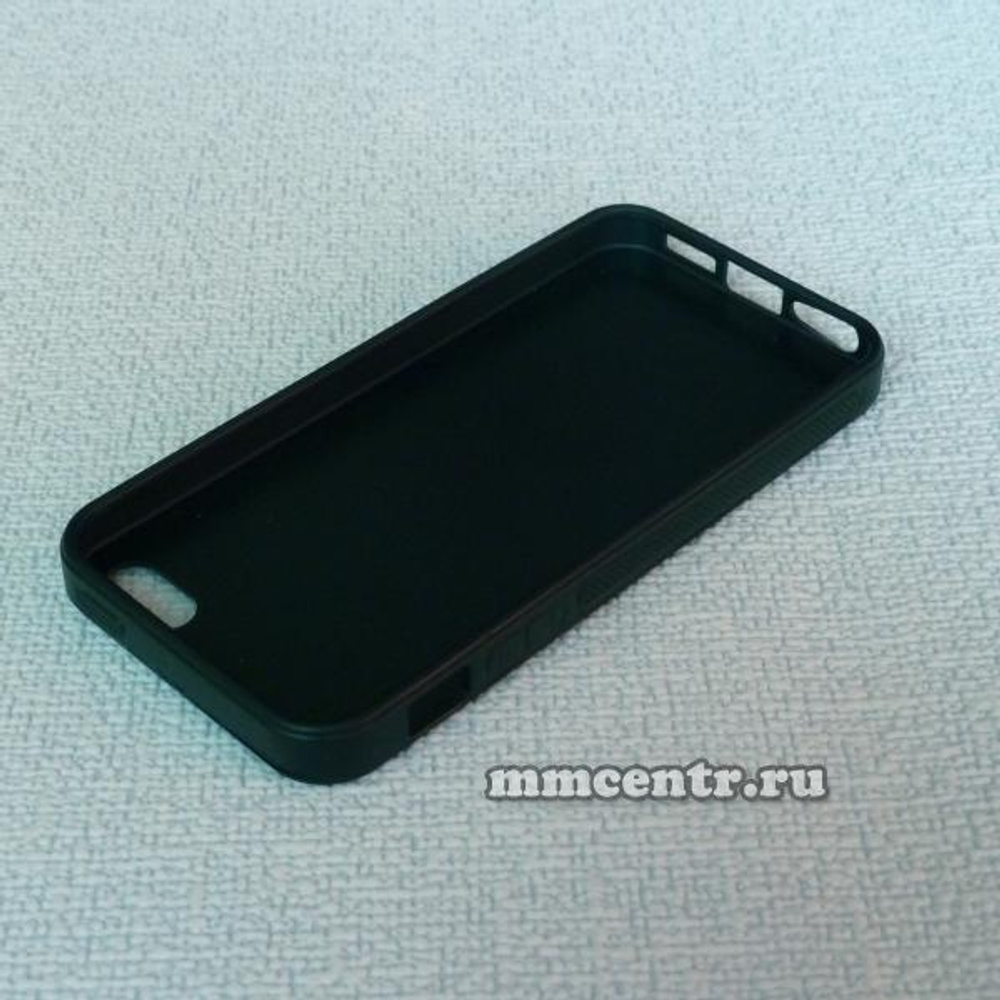 Чехол 2D для iPhone 5C пластиковый черный