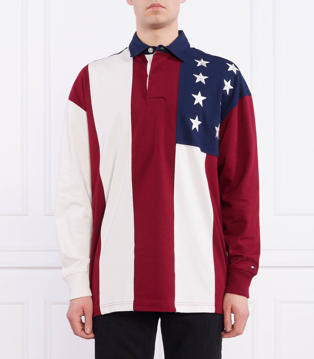 Поло FLAG RUGBY Tommy Hilfiger - бордовый(MW0MW31341)