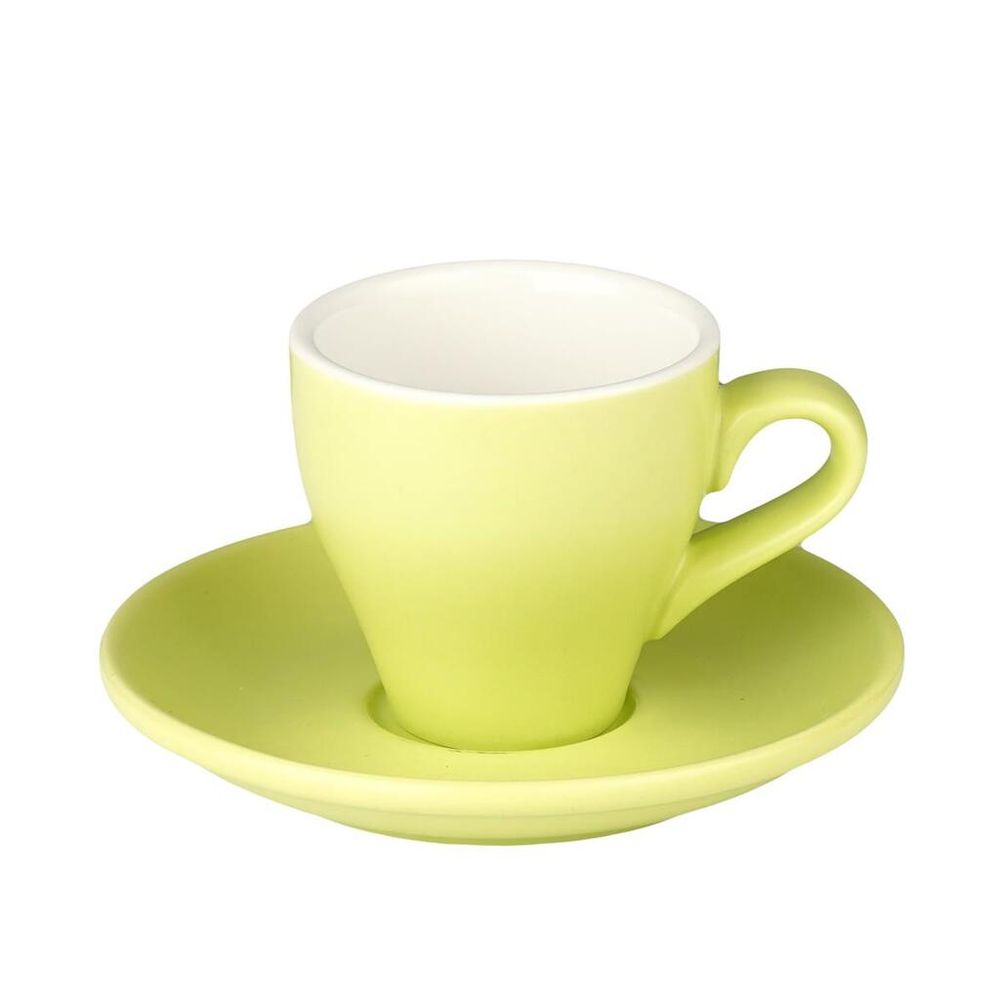 Кофейная пара 100 мл светло-зеленая матовая d 6,4 см h6,2 см Barista (Бариста) P.L. [6]