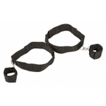 Фиксаторы для рук с креплением на бедрах Thigh and Wrist Cuffs (черный) (Цвет: черный с серебряным)