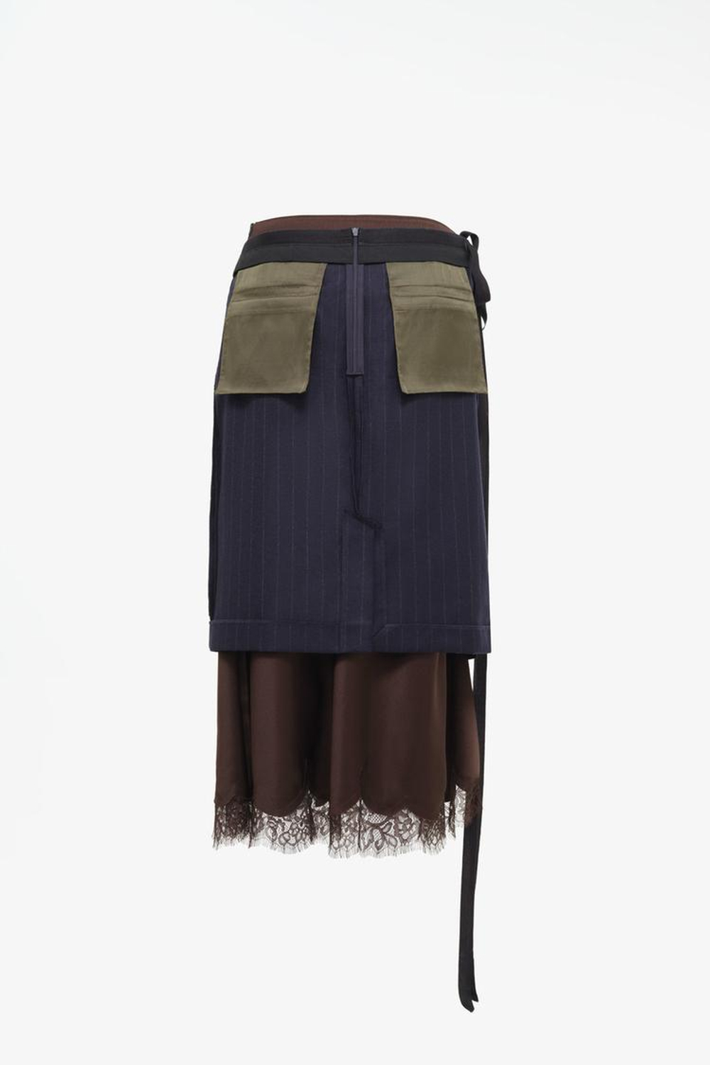 ZARA X JOHN GALLIANO ЮБКА-ПАРЕО ИЗ КОМБИНИРОВАННЫХ ТКАНЕЙ — LIMITED EDITION, ТЕМНО-СИНИЙ