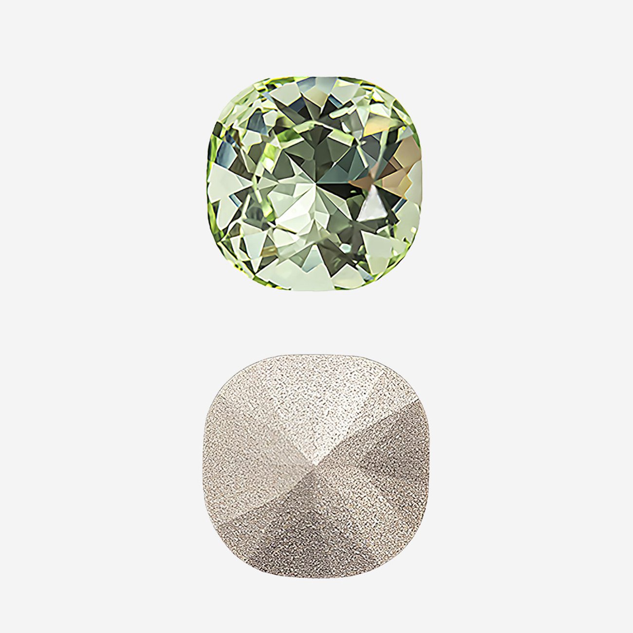 Кристалл Кушон (Сushion), оттенок "Хризолит"/"Chrysolite", 12мм