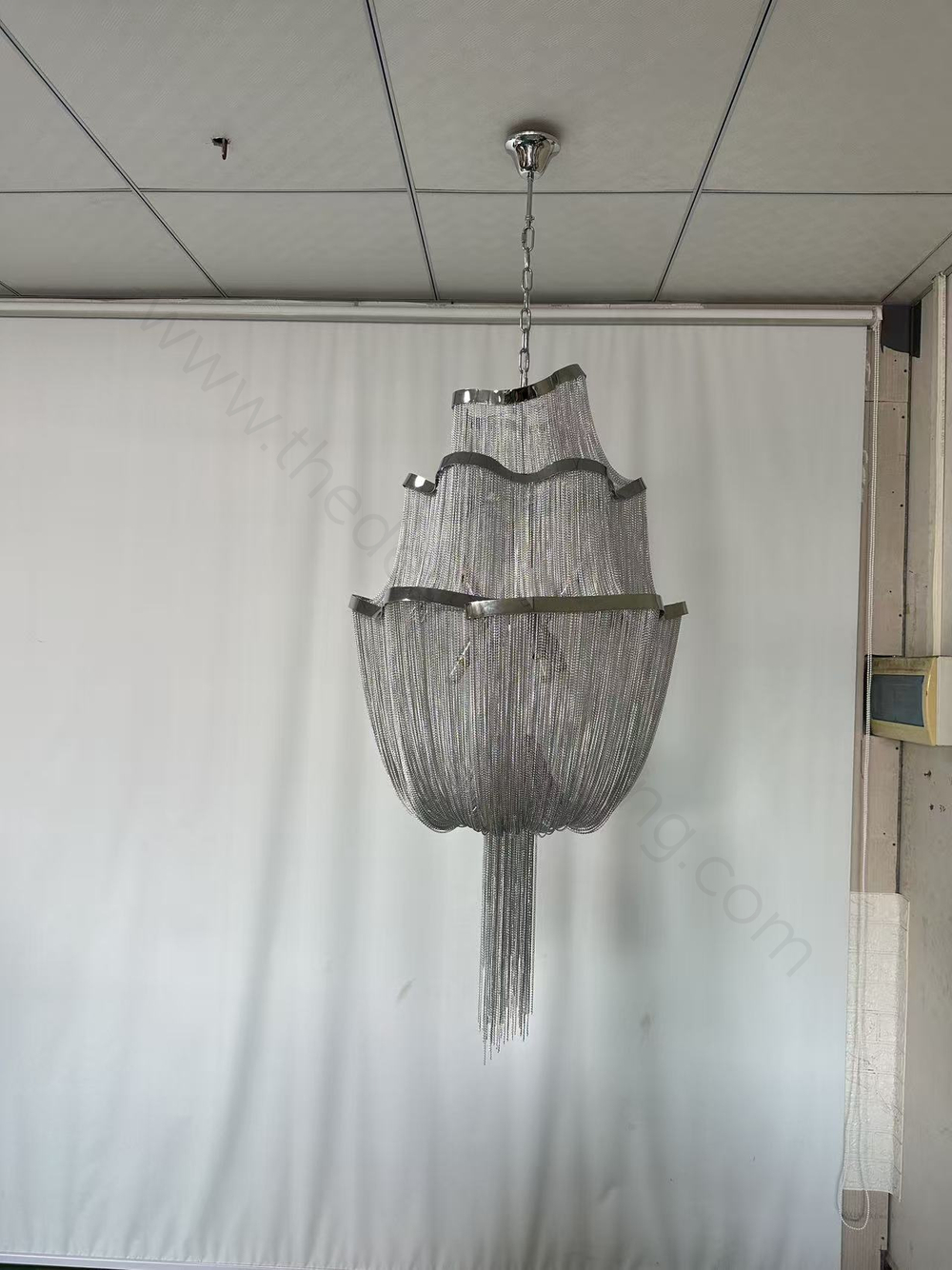 Pendant design lamp Stream by Terzani Atlantis 3 (silver)