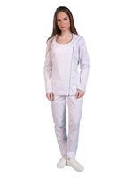 Туника медицинская женская Dr. Nice DRN135 с косой молнией, белый, 44