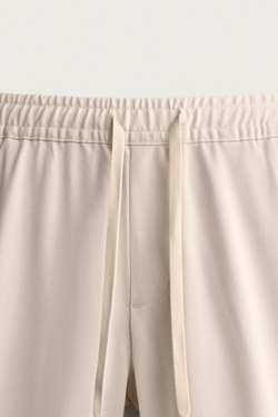 ZARA БРЮКИ COMFORT REGULAR FIT, БЕЖЕВЫЙ