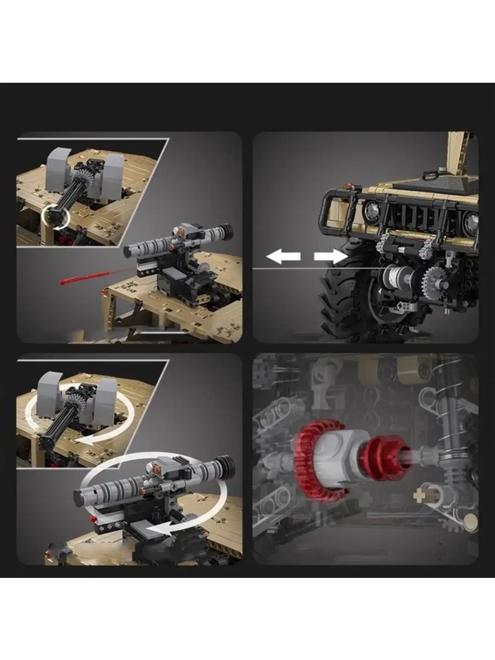 Конструктор CADA военный автомобиль HumVee 1:8 C61036W