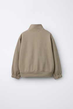 ZARA ТОЛСТОВКА С НАШИВКОЙ, ПЕСОЧНЫЙ
