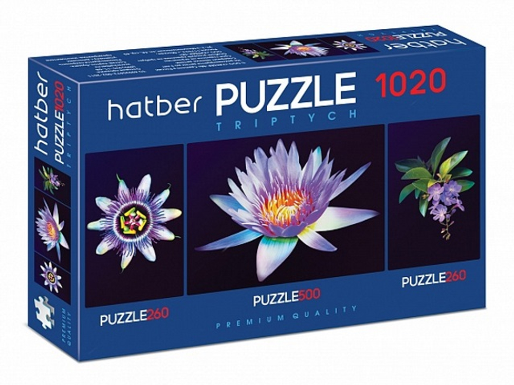 Пазл Hatber "Душа цветка", 1020 деталей , 1020П32_20930, картонная основа, от 12 лет