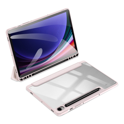 Чехол книжка розового цвета для планшета Samsung Tab S10 Lite, Tab S10 FE, Tab S9, Tab S9 FE, серия Toby Series Case от Dux Ducis