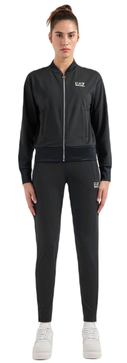 Женский теннисный костюм EA7 Woman Jersey Tracksuit - black