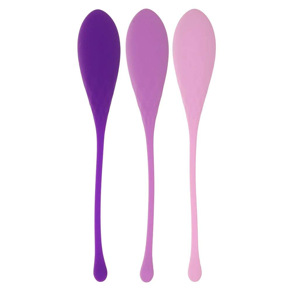 Набор фиолетовых вагинальных шариков для мыщц тазового дна PipeDream Fantasy for Her Kegel Train Set in Purple 493012