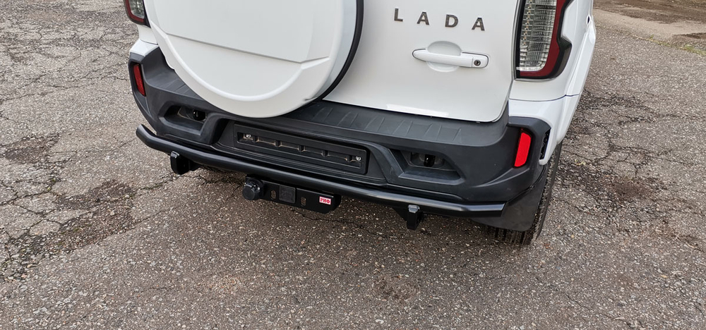 Бампер силовой задний/защита штатного бампера Lada Niva Travel с возможностью установки фаркопа РИФ
