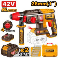 Аккумуляторный перфоратор BL 42В, SDS Plus, 2,5Дж 2хАКБ и ЗУ кейс INGCO CRHLI422682 INDUSTRIAL