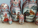 Матрешка 21см "Русская зима" 7 мест