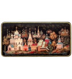 ШК-19/57 Шкатулка в технике декупаж «Древний Суздаль» (18х9х3,5)
