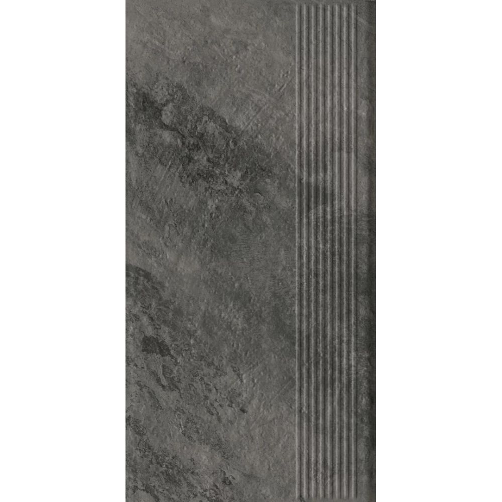 Paradyz Ardis Dark - Ступень простая структурная с насечками 300x600
