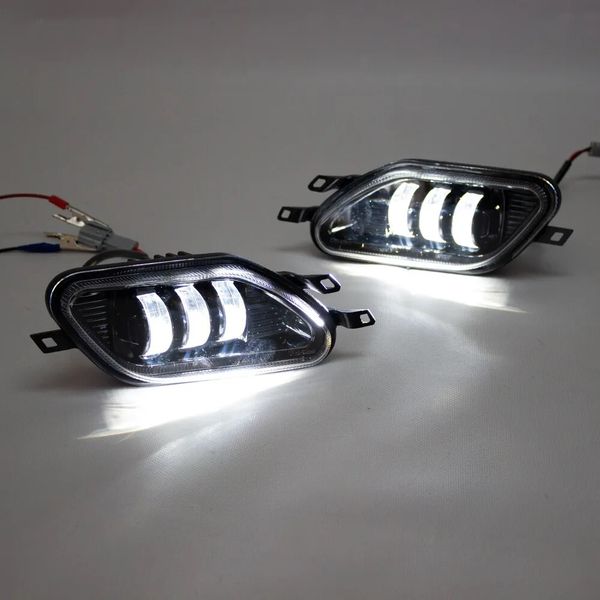 Противотуманные фары (ПТФ) линзованные "Sal-Man" на Daewoo Nexia (арт. 01533) (3 диода LED 50W два режима (3000K+6000K))