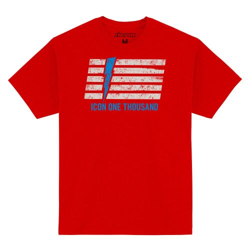 Купить Мотоодежда Футболка Icon Invasion Stripe T-Shirt / Красный