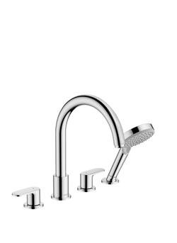 Смеситель на борт ванны Hansgrohe Vernis Blend на край ванны, на 4 отверстия 71456000