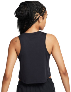 Женский топ теннисный Nike One Classic Dri-Fit Cropped Tank Top - black/black