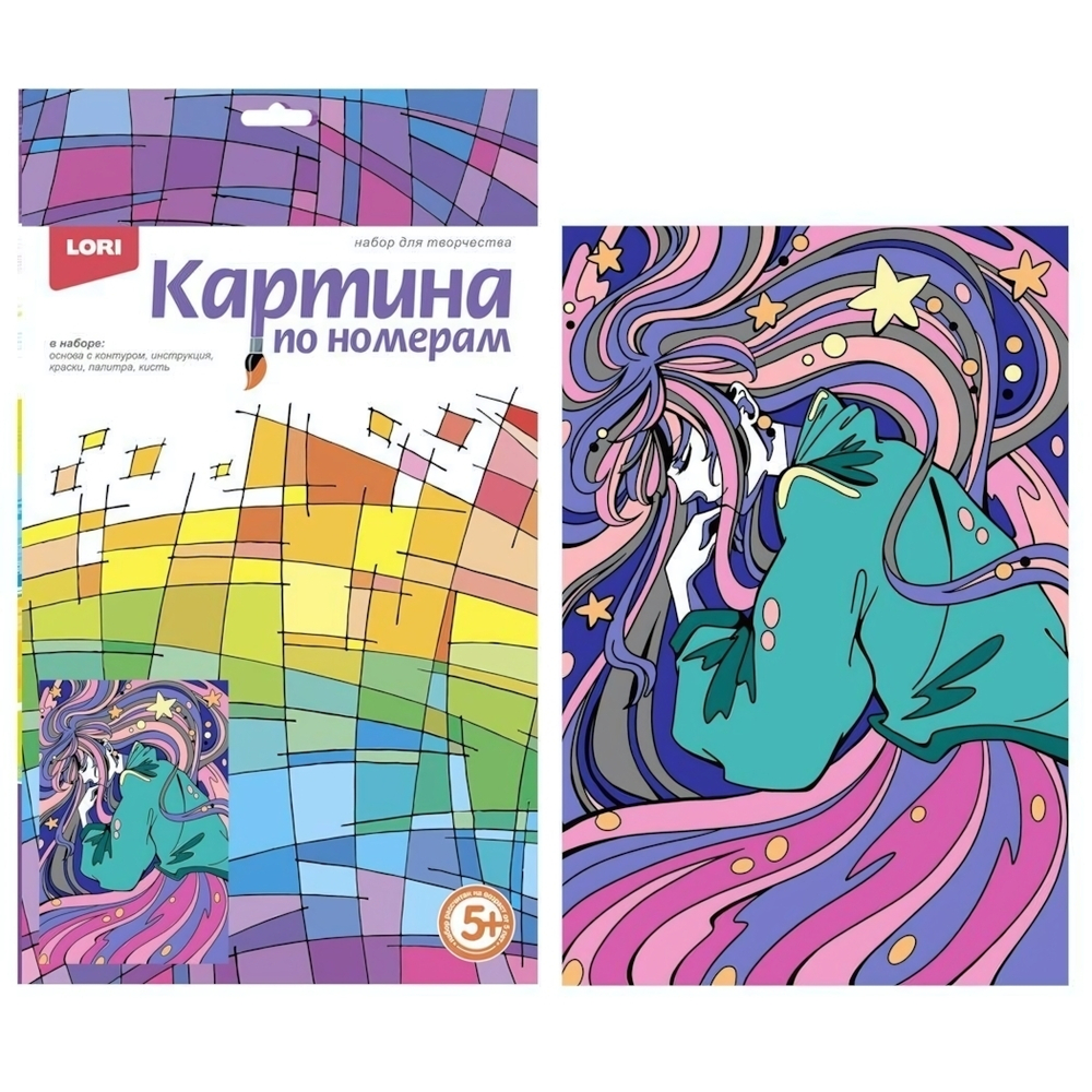 Картина по номерам для малышей АНИМЕ "Красивые сны" (Lori)