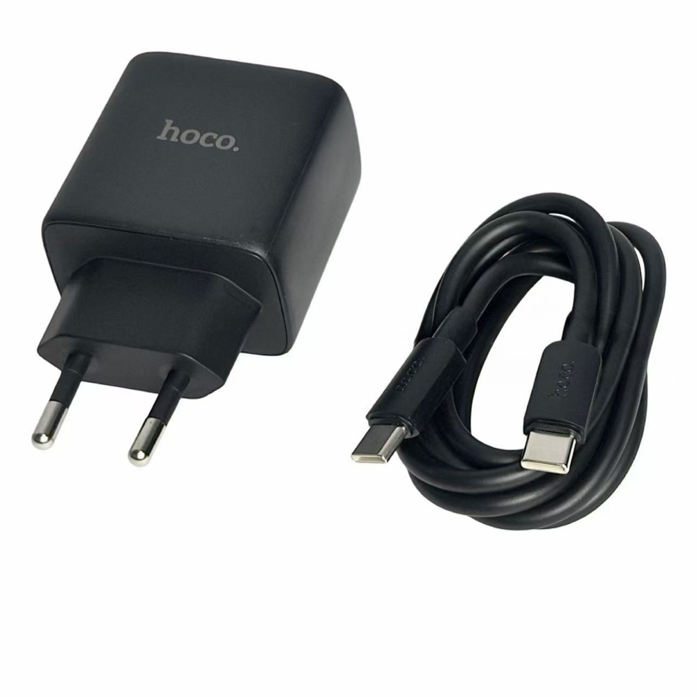 Сетевое зар. устр. Hoco N83 GaN с шнуром Type-C на Type-C 1C 60W черное