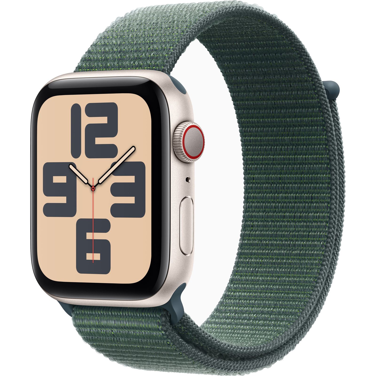 Умные часы Apple Watch SE 2 44мм Starlight Aluminum Case с Lake Green Sport Loop