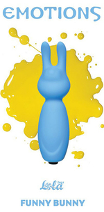 Голубой мини-вибратор 8,2см Lola Games Emotions Funny Bunny 4007-01Lola