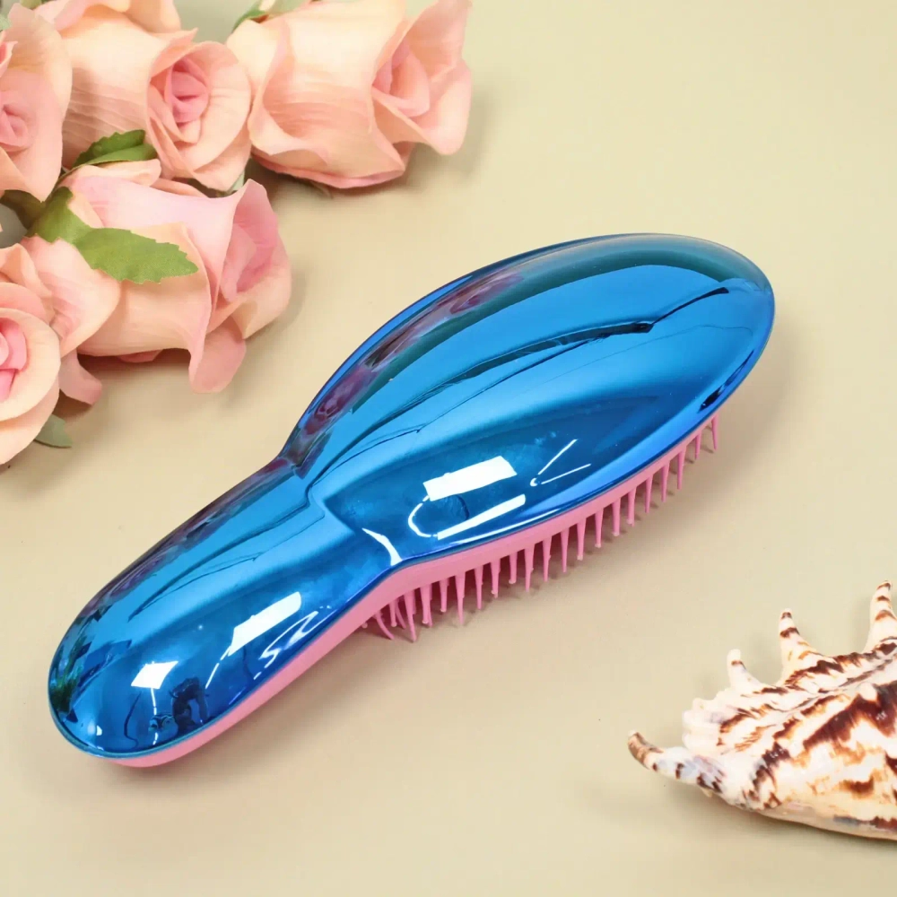 Расческа массажная компактная «Care Brush», цвет синий , 21*7,5см, в пластиковой коробке