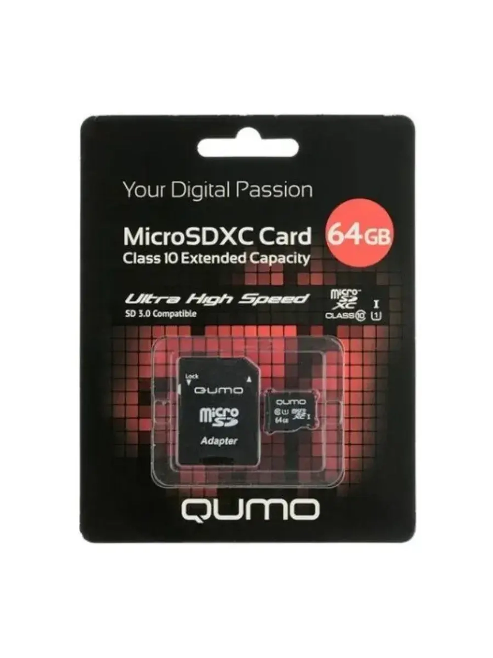 Карта памяти QM64GMICSDXC10U1 microSDXC 64 ГБ