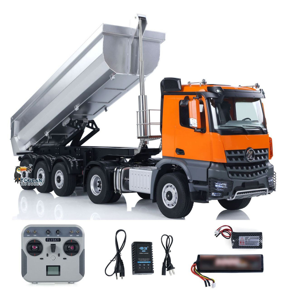 Радиоуправляемый металлический тягач Kabolite 5801 1/14 4x4 масштаб 1/14 , 2,4 ГГц , 4WD, 14-канальная радиоуправляемая модель самосвала , новинка 2025г