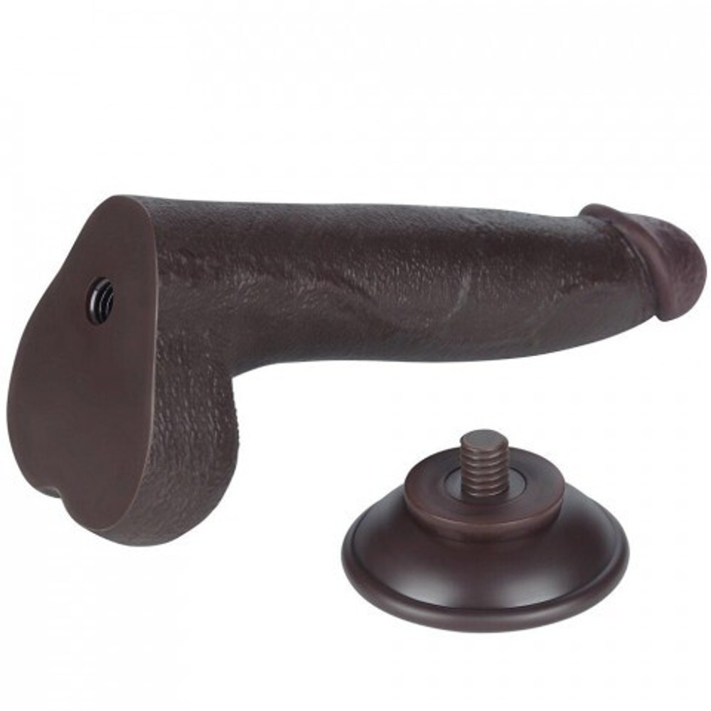Реалистичный фаллоимитатор Lovetoy Sliding Skin (20×4 см) с двойной плотностью, черный