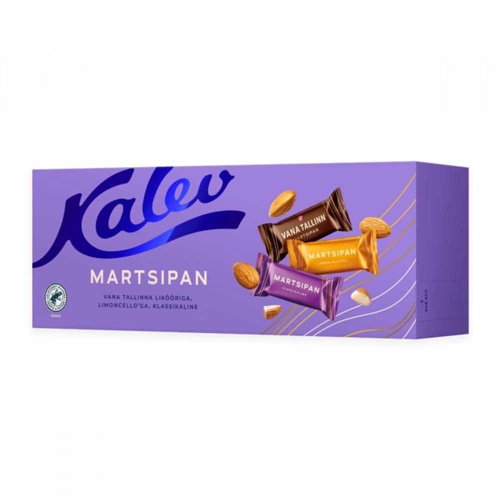 Kalev марципановые конфеты ассорти с ликером Старый Таллинн, лимончелло, классические 300 г (из Эстонии)