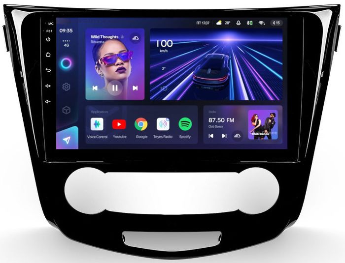 Магнитола для Nissan Qashqai 2014-2022 (кондиционер) - Teyes CC3L на Android 10, CarPlay, 4G SIM-слот