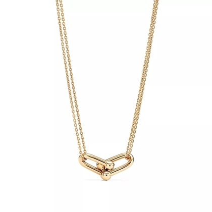 Подвеска из жёлтого золота 18к , Tiffany 👑💝с двумя звеньями Hard Wear✨ Exclusive ✨