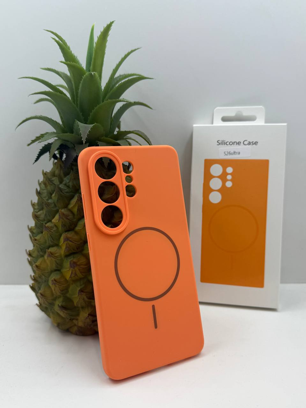 Накладка SILICONE CASE c MagSafe для Samsung S24 Ultra