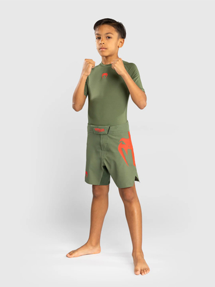 Шорты ММА детские Venum Light Army Green/Orange