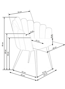 Стул HALMAR K410 розовый/черный